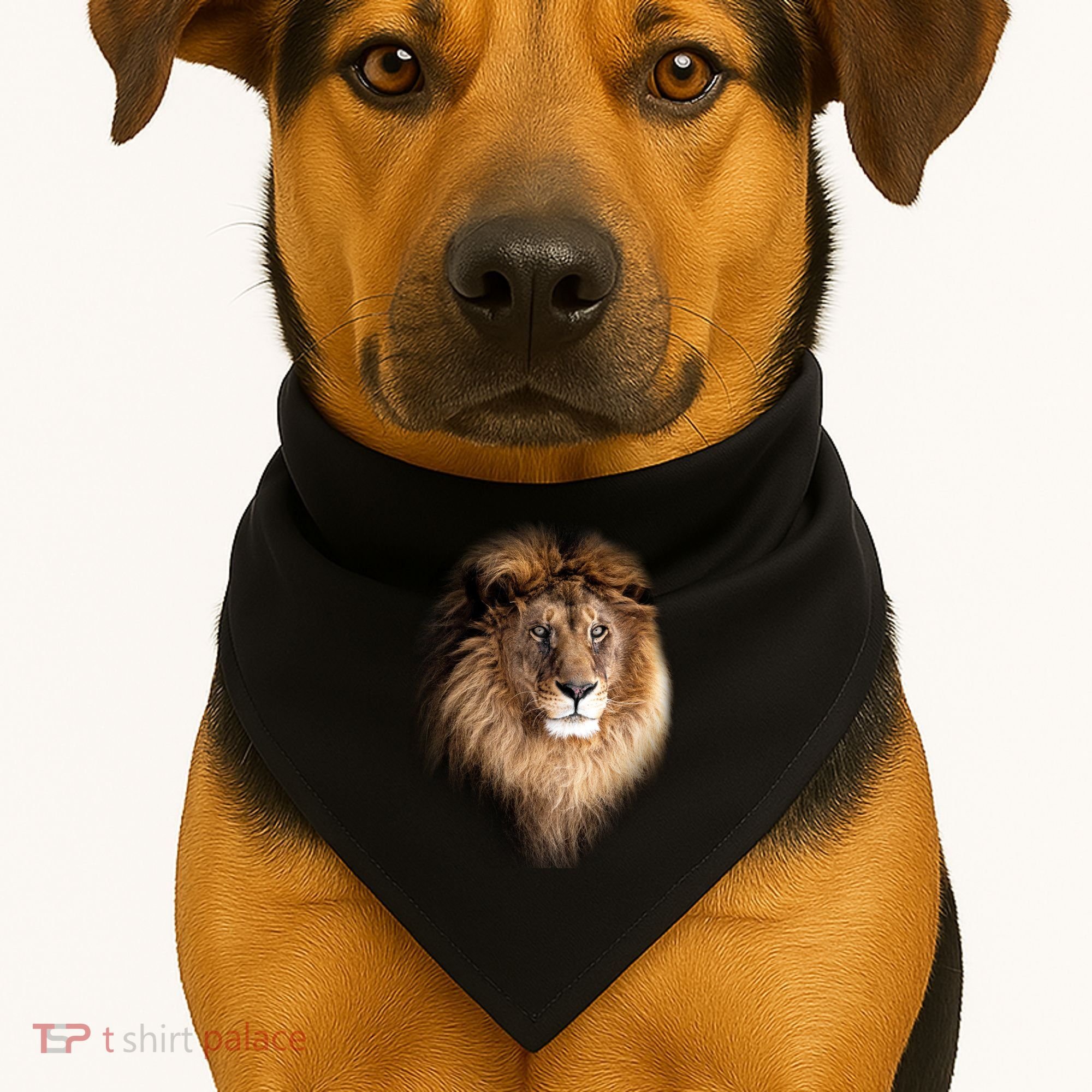 Lion Head Graphic USA-Made Doggie Bandana