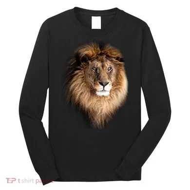 Lion Head Graphic Long Sleeve Shirt