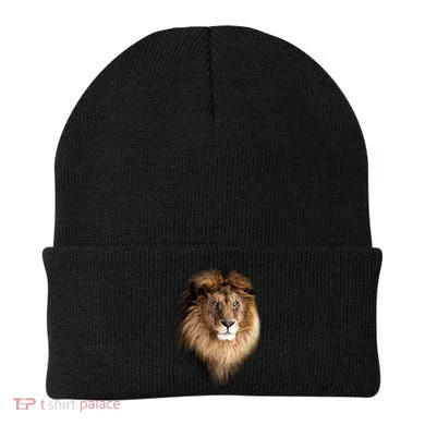 Lion Head Graphic Beanie