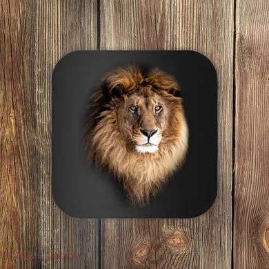 Lion Head Graphic Coaster