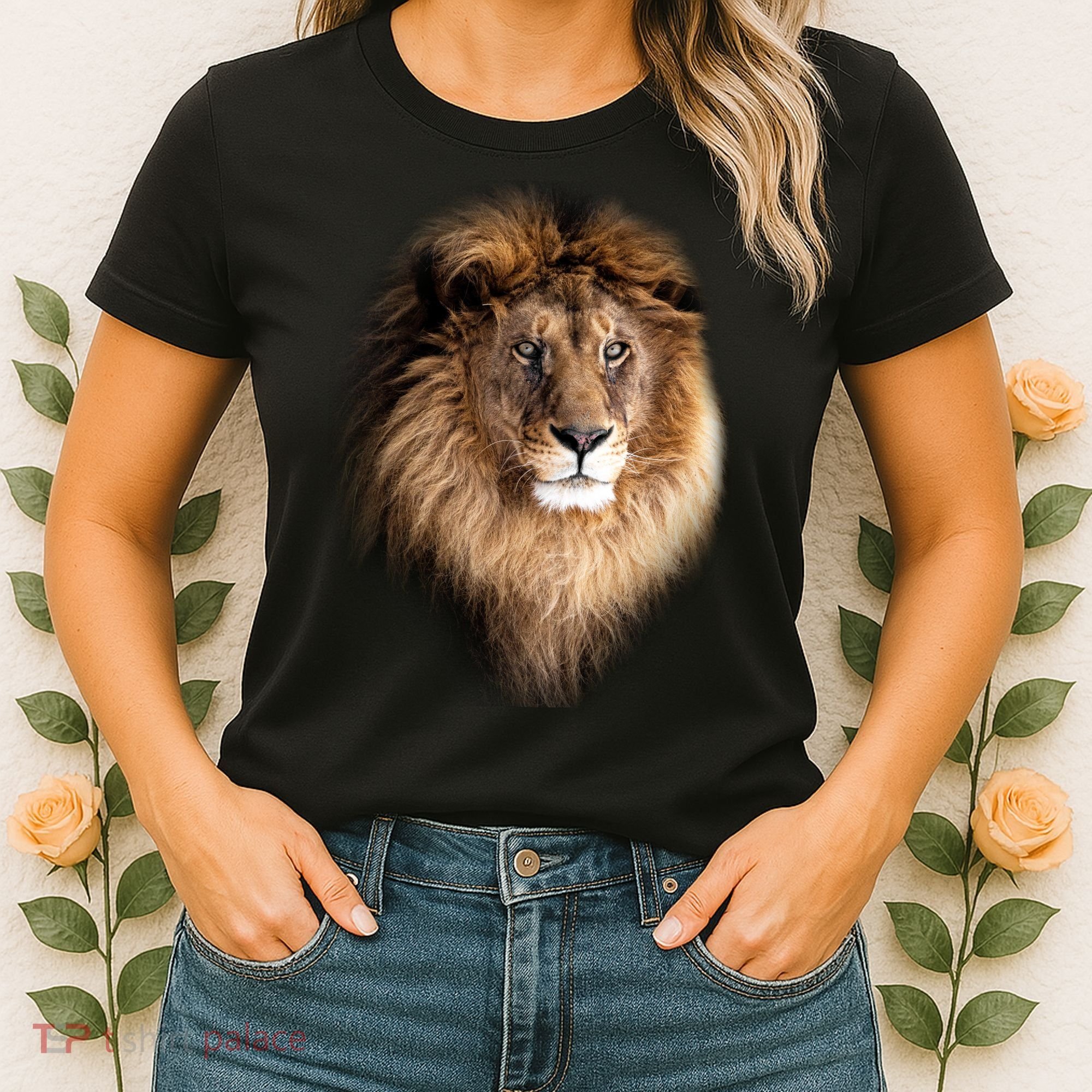 Lion Head Graphic Women's T-Shirt