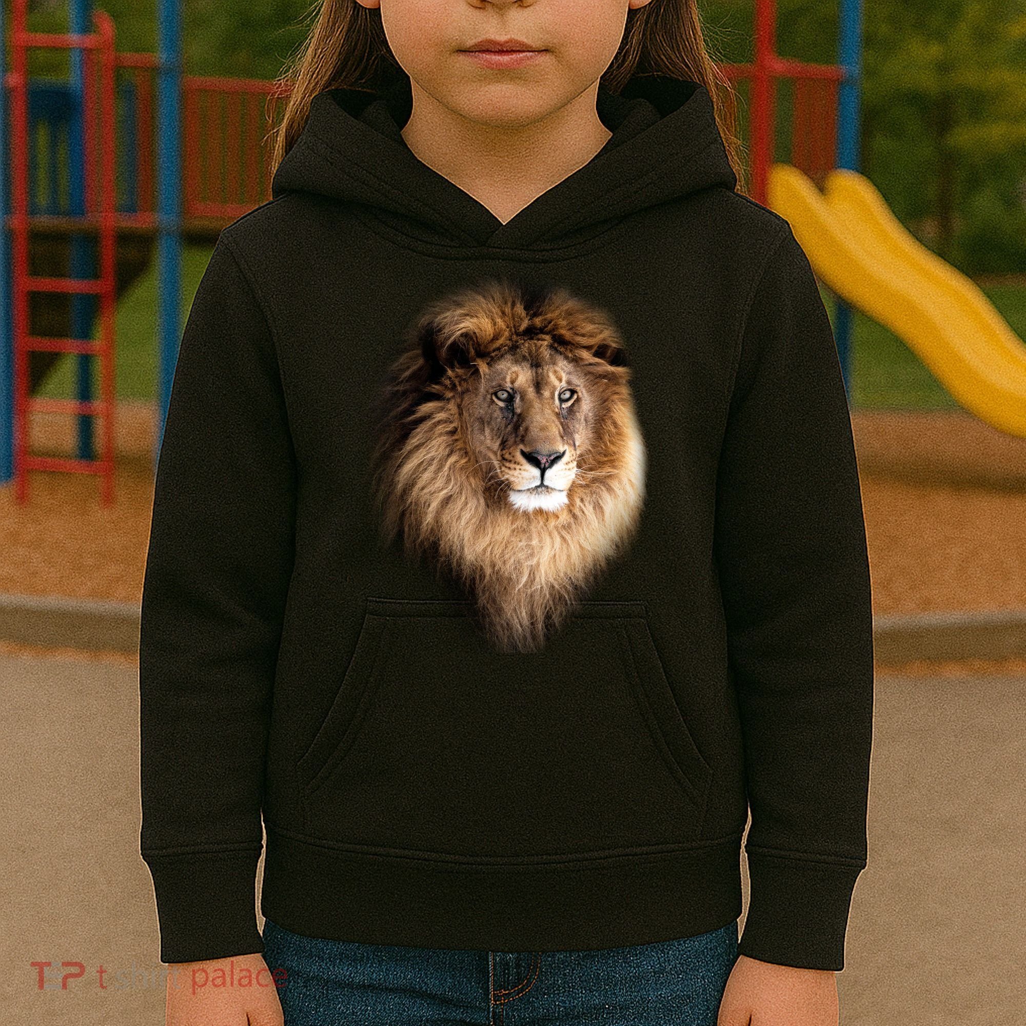 Lion Head Graphic Kids Hoodie