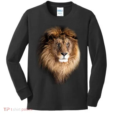 Lion Head Graphic Kids Long Sleeve Shirt