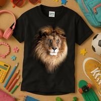 Lion Head Graphic Kids T-Shirt thumb 3