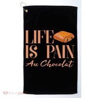 Life Is Pain Au Chocolat Golf Towel thumb 0