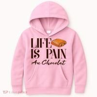 Life Is Pain Au Chocolat Kids Hoodie thumb 0