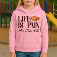 Life Is Pain Au Chocolat Kids Hoodie thumb 3