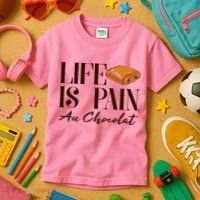 Life Is Pain Au Chocolat Kids T-Shirt thumb 3