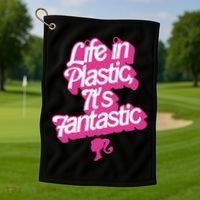 Life In Plastic It’s Fantastic Golf Towel thumb 1