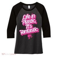 Life In Plastic It’s Fantastic Women's Tri-Blend 3/4-Sleeve Raglan Shirt thumb 0