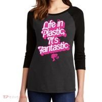 Life In Plastic It’s Fantastic Women's Tri-Blend 3/4-Sleeve Raglan Shirt thumb 2
