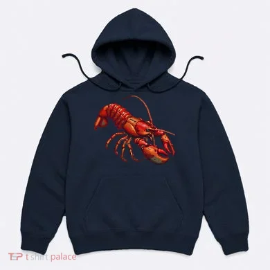 Lobster In Pixel Form Hoodie