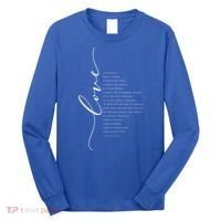 Love Is Patient Kind Bible Verse Christian Inspirational Gift Long Sleeve Shirt thumb 0