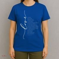Love Is Patient Kind Bible Verse Christian Inspirational Gift T-Shirt thumb 4