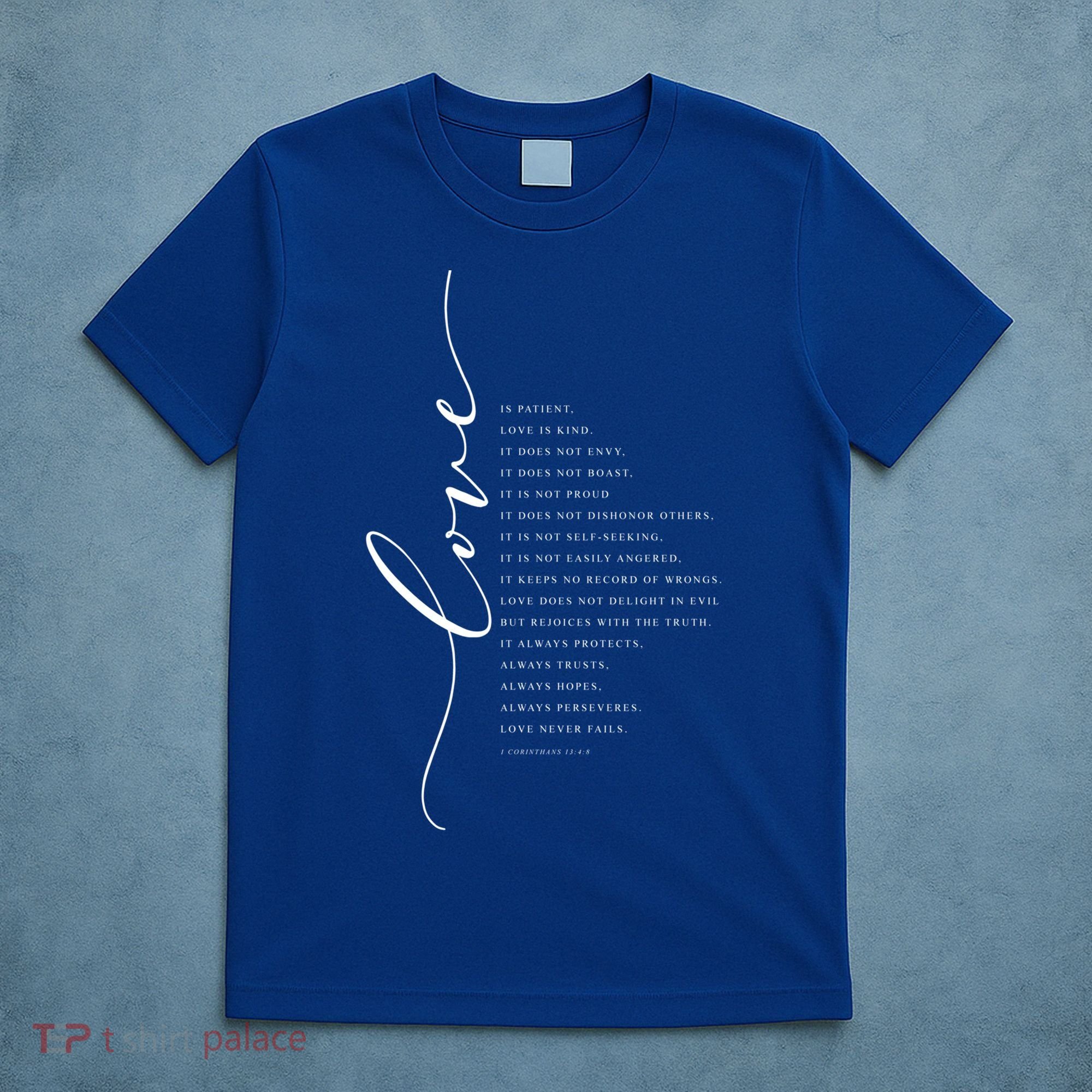 Love Is Patient Kind Bible Verse Christian Inspirational Gift T-Shirt