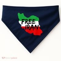 Love Iran Persian Freedom Free Iran USA-Made Doggie Bandana thumb 0