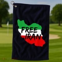 Love Iran Persian Freedom Free Iran Golf Towel thumb 1
