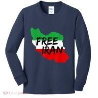 Love Iran Persian Freedom Free Iran Kids Long Sleeve Shirt thumb 0