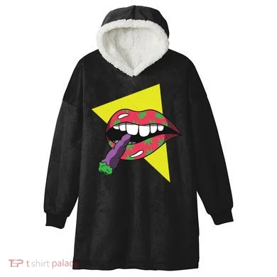 Lips Joint Hooded Wearable Blanket