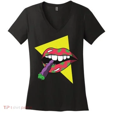 Lips Joint Women's V-Neck T-Shirt