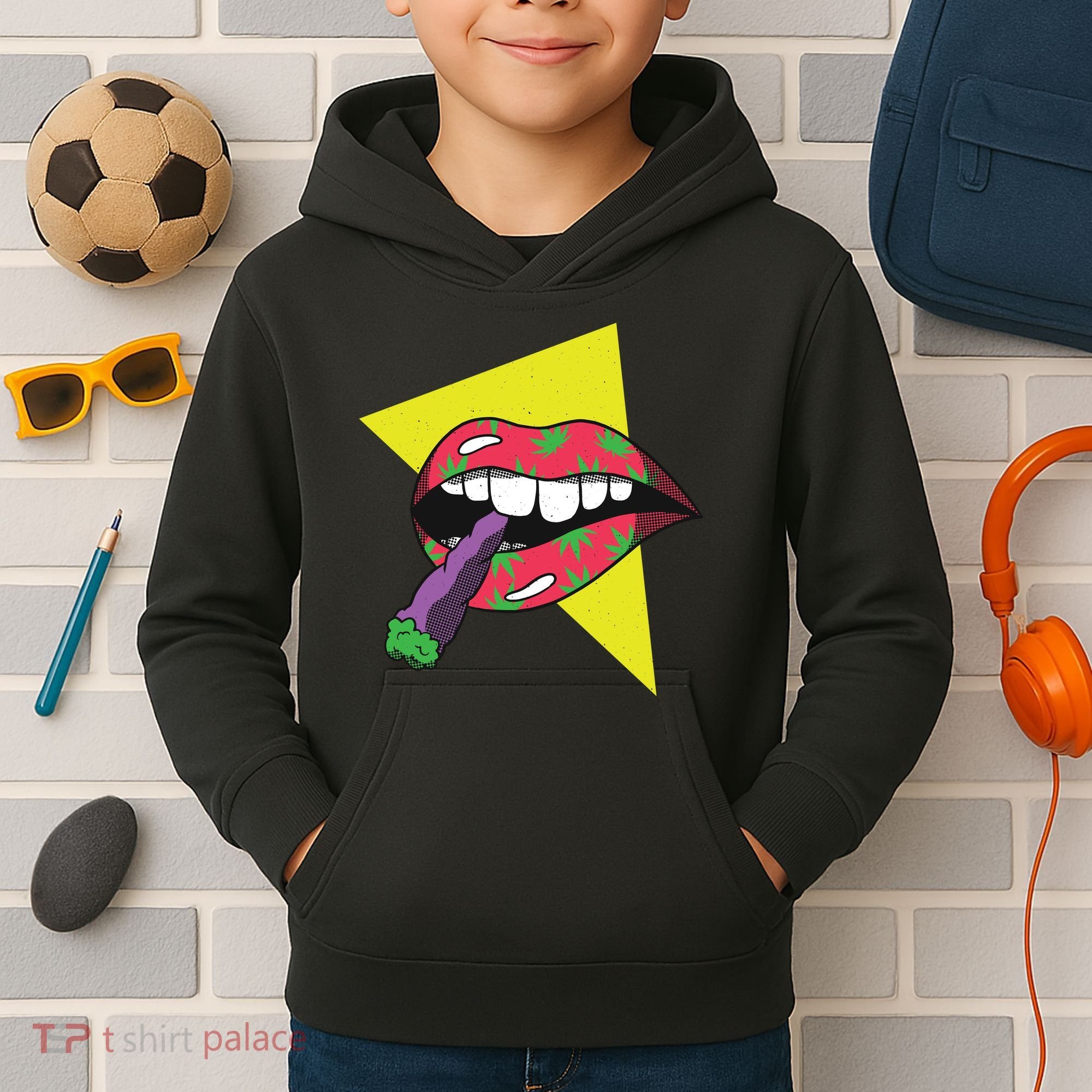 Lips Joint Kids Hoodie