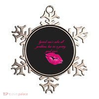 Lipstick Can't Solve All Pretty Problems But It's A Good Start Ornament thumb 0