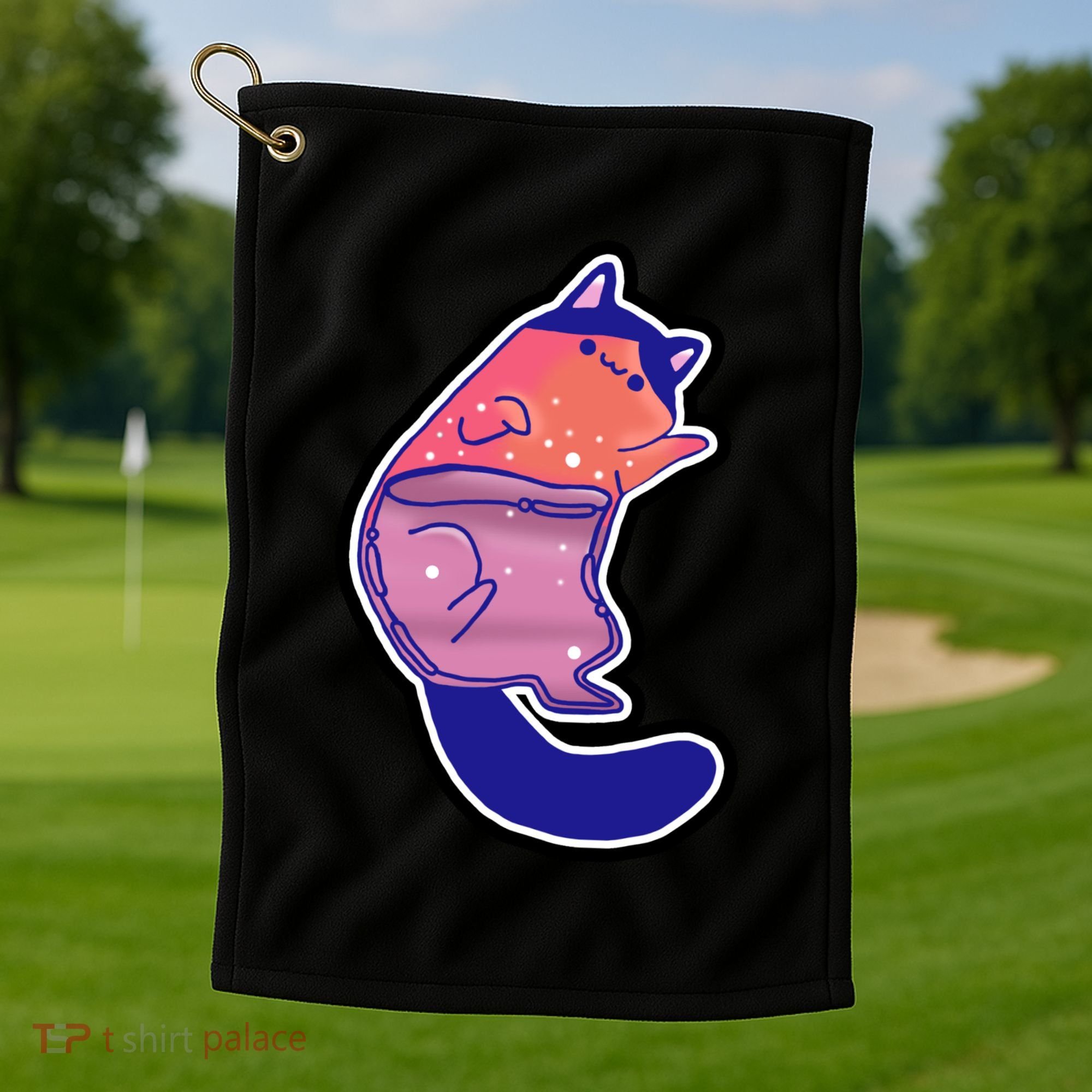 Liquid Cat Golf Towel