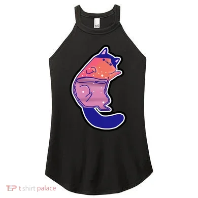 Liquid Cat Women's Perfect Tri Rocker Tank