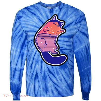 Liquid Cat Tie-Dye Long Sleeve Shirt