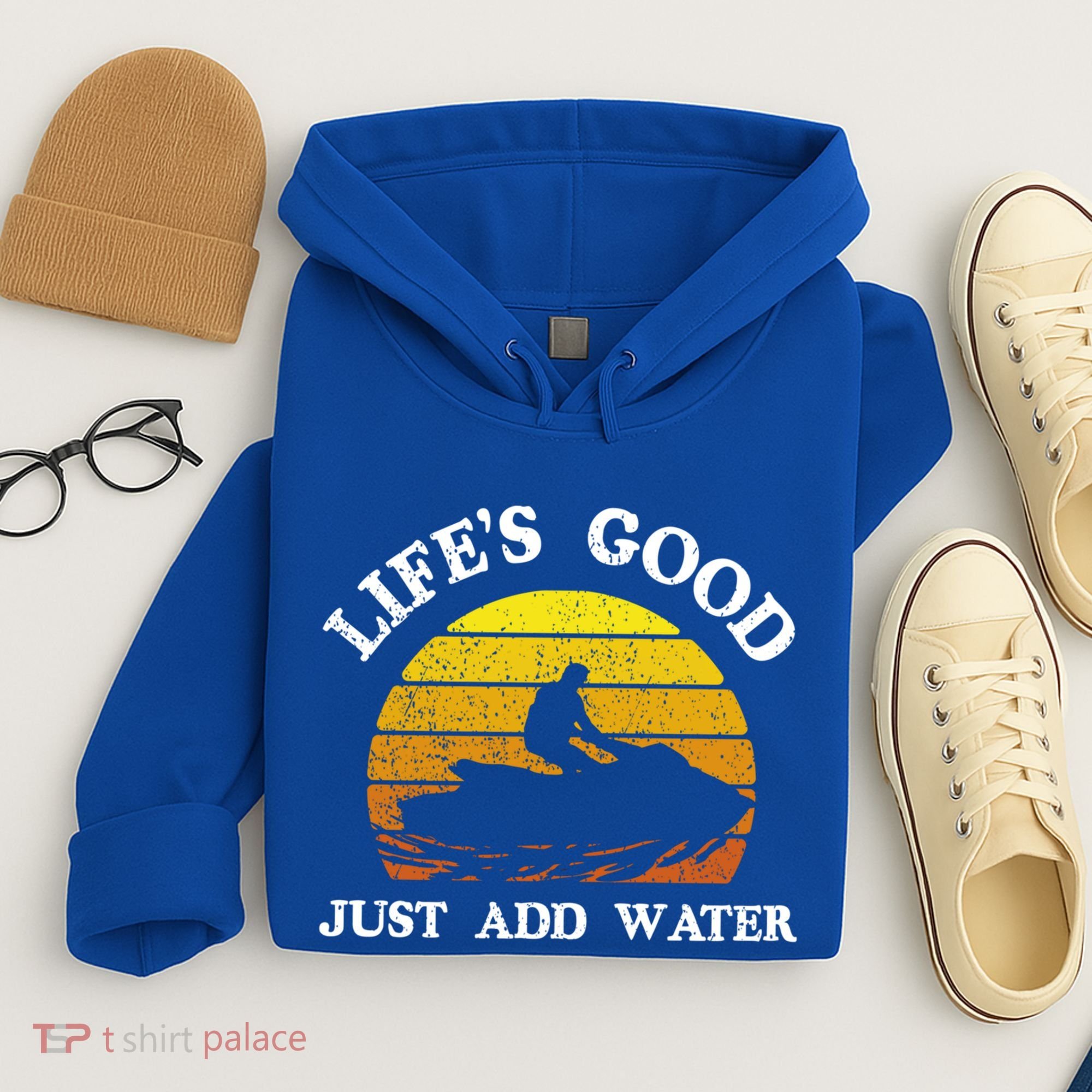 Life Is Really Good Just Add Water Jet Ski Outdoor Gift Hoodie