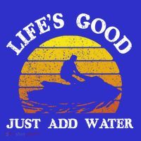Life Is Really Good Just Add Water Jet Ski Outdoor Gift Mousepad thumb 1