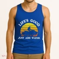 Life Is Really Good Just Add Water Jet Ski Outdoor Gift Tank Top thumb 3