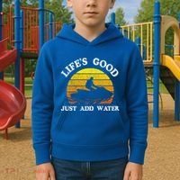 Life Is Really Good Just Add Water Jet Ski Outdoor Gift Kids Hoodie thumb 2