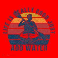 Life Is Really Good Just Add Water Kayaking Kayak Outdoor Santa Hat thumb 1