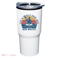 Life Is Really Good Just Add Water Kayaking Kayak Outdoor Tumbler thumb 0