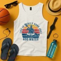 Life Is Really Good Just Add Water Kayaking Kayak Outdoor Tank Top thumb 4