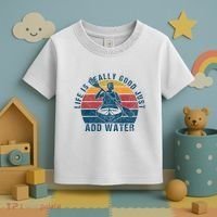 Life Is Really Good Just Add Water Kayaking Kayak Outdoor Toddler T-Shirt thumb 3