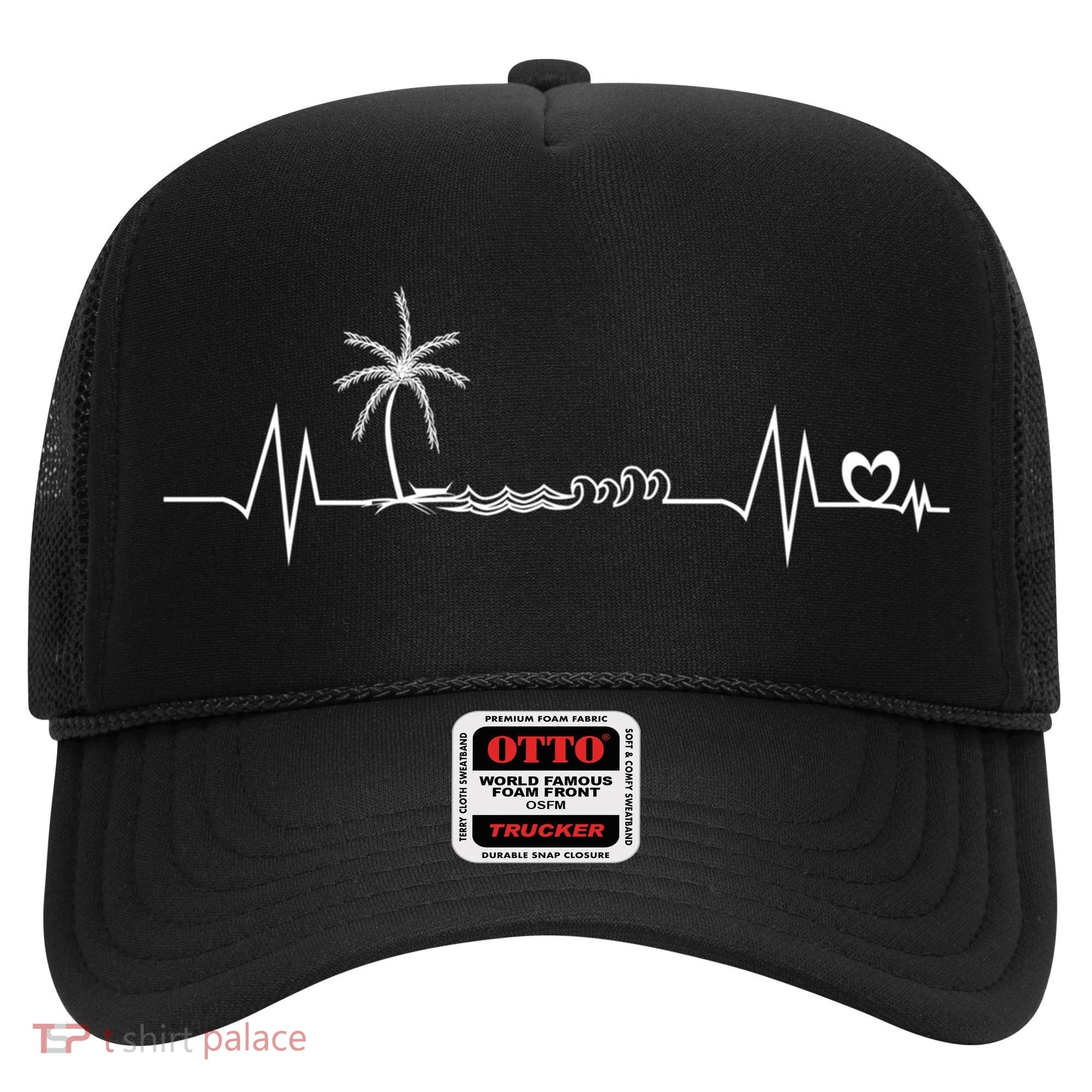 Life Is Really Good Beach Heartbeat Summer Beach Vacation Great Gift Hat