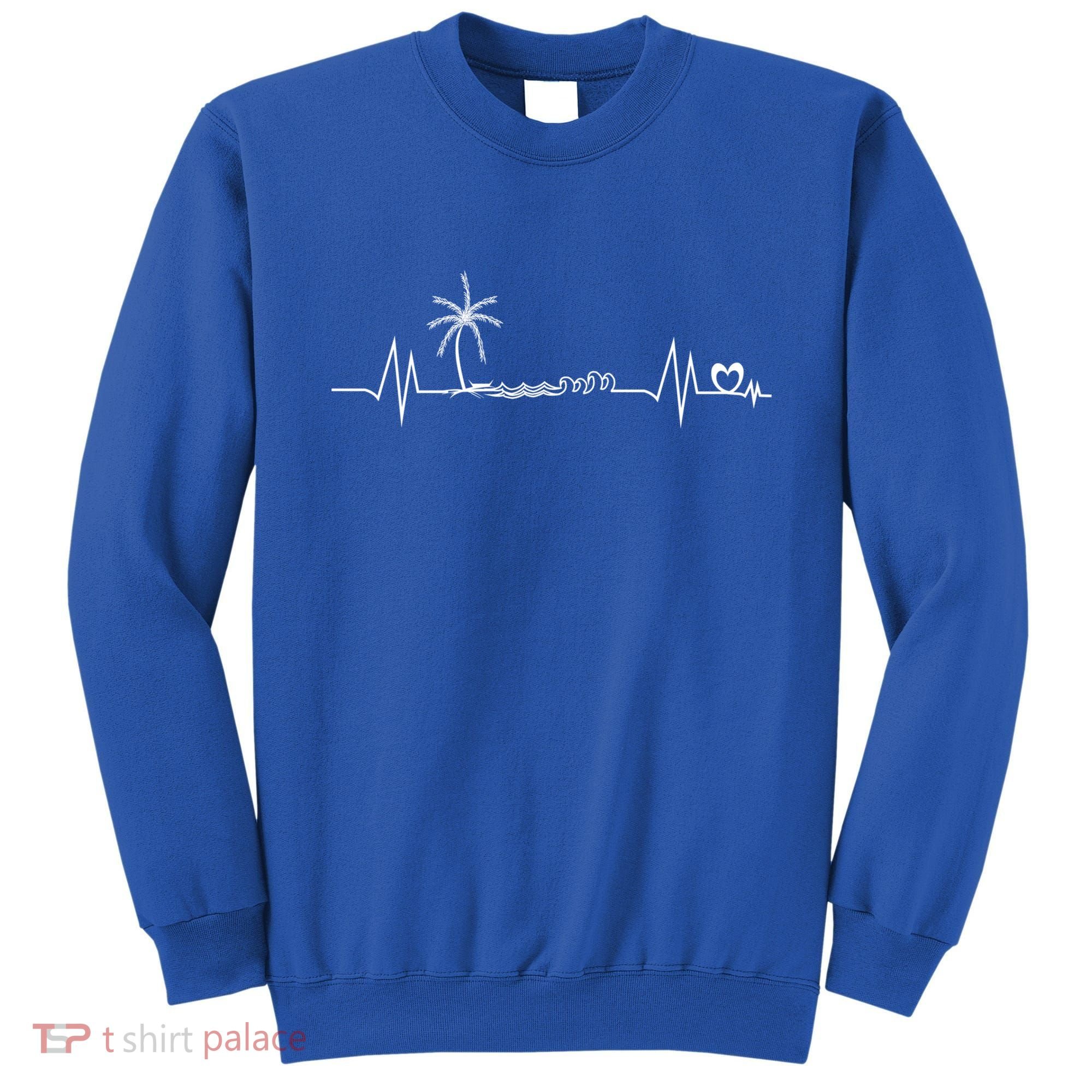 Life Is Really Good Beach Heartbeat Summer Beach Vacation Great Gift Sweatshirt