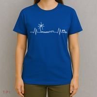 Life Is Really Good Beach Heartbeat Summer Beach Vacation Great Gift T-Shirt thumb 4