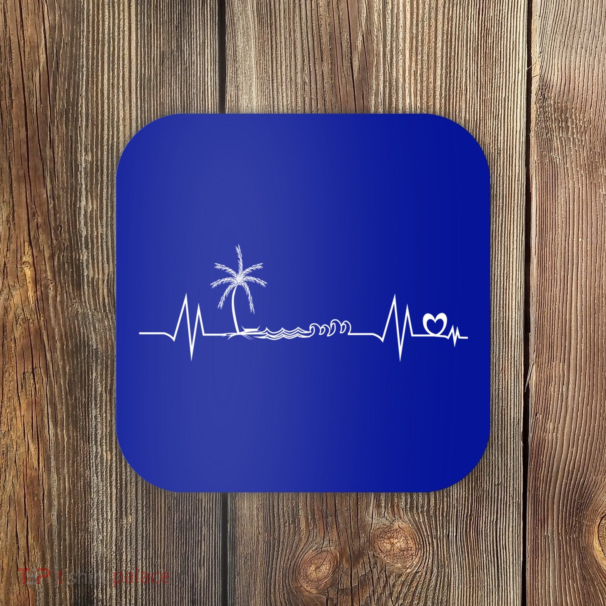 Life Is Really Good Beach Heartbeat Summer Beach Vacation Great Gift Coaster