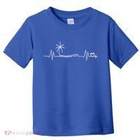 Life Is Really Good Beach Heartbeat Summer Beach Vacation Great Gift Toddler T-Shirt thumb 0