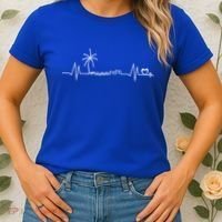 Life Is Really Good Beach Heartbeat Summer Beach Vacation Great Gift Women's T-Shirt thumb 2