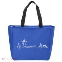 Life Is Really Good Beach Heartbeat Summer Beach Vacation Great Gift Tote Bag thumb 0