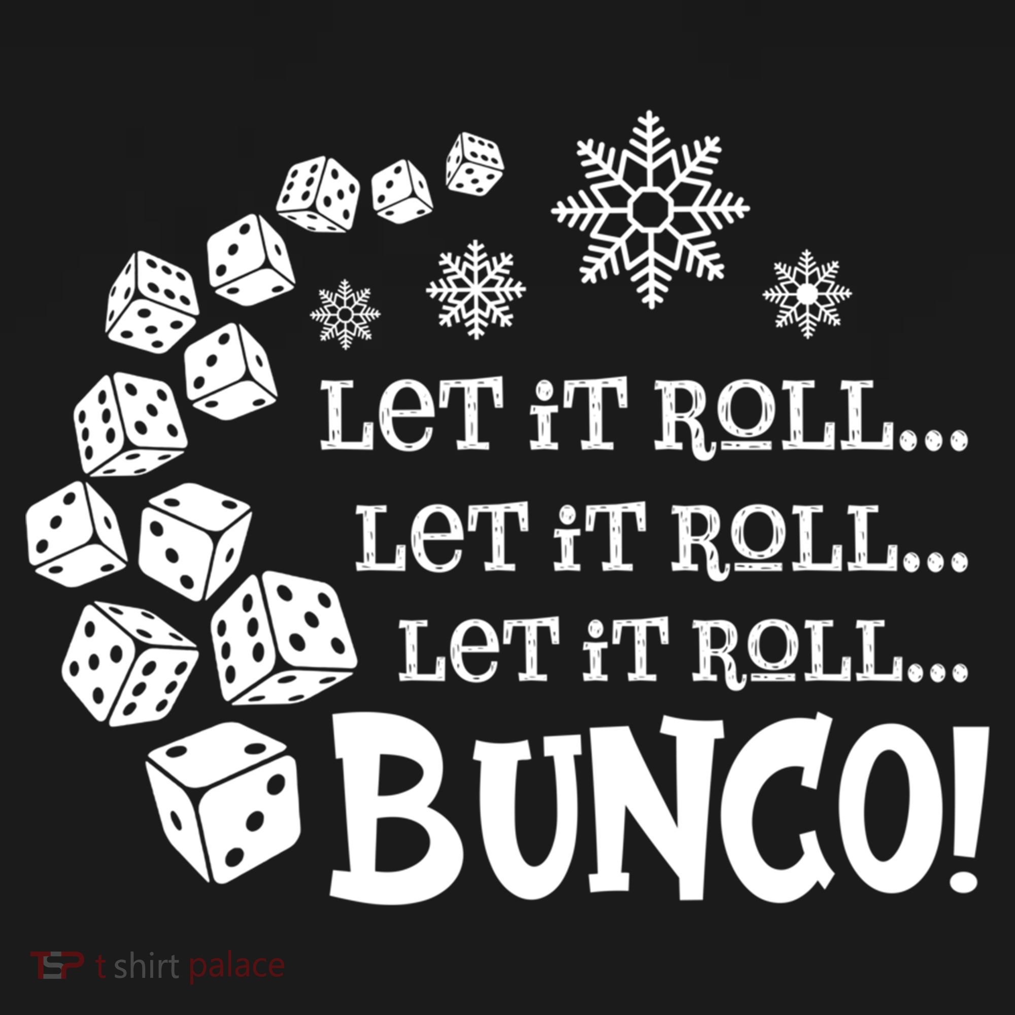 Let It Roll Bunco Game Dice Merry Christmas Xmas Santa Claus Gift Women's Hoodie