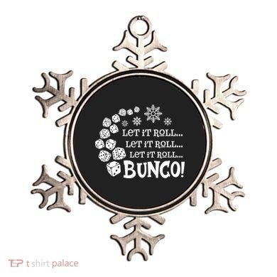 Let It Roll Bunco Game Dice Merry Christmas Xmas Santa Claus Gift Ornament