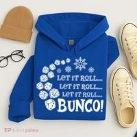 Let It Roll Bunco Game Dice Merry Christmas Xmas Santa Claus Gift Hoodie thumb 4