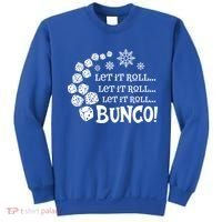 Let It Roll Bunco Game Dice Merry Christmas Xmas Santa Claus Gift Sweatshirt thumb 0