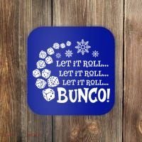 Let It Roll Bunco Game Dice Merry Christmas Xmas Santa Claus Gift Coaster thumb 0
