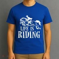 Life Is Riding Horses Equestrian Rider Show Jumper Mom Gift T-Shirt thumb 3